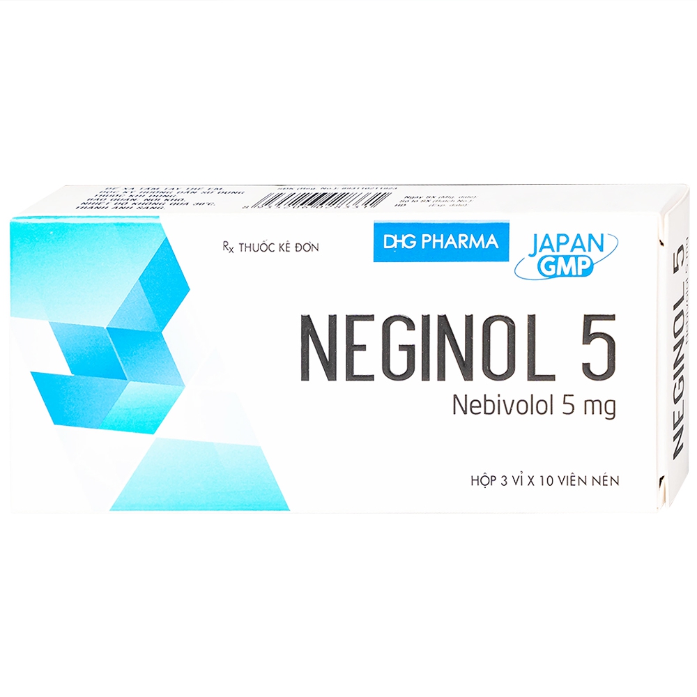 Thuốc Neginol 5 DHG điều trị tăng huyết áp vô căn (3 vỉ x 10 viên)