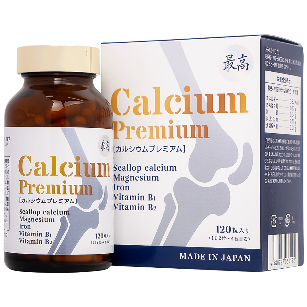 Thực phẩm bảo vệ sức khỏe Calcium Premium JpanWell bổ sung canxi, giảm nguy cơ loãng xương (120 viên)