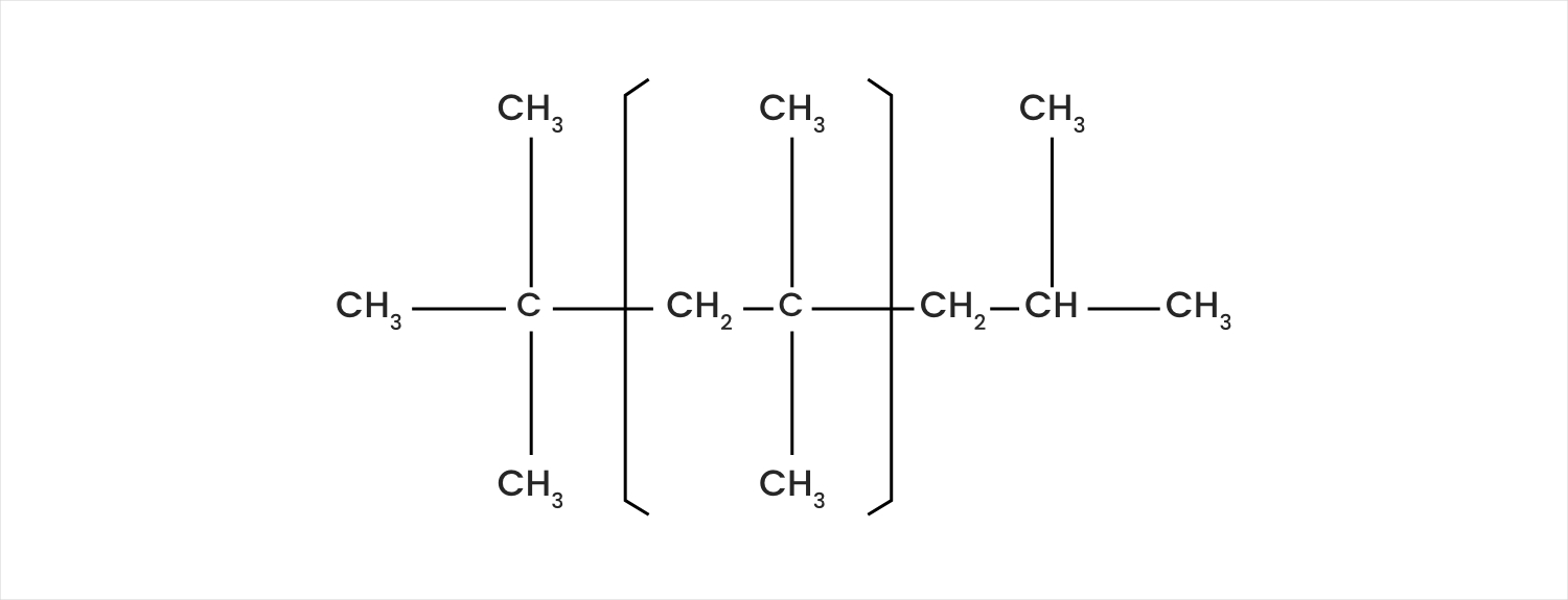 Công thức hóa học của Polyisobutene