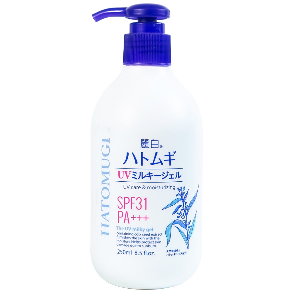 Sữa dưỡng thể chống nắng, dưỡng ẩm và làm sáng da Hatomugi Reihaku Hatomugi UV Milky Gel SPF31 PA+++ (250ml)