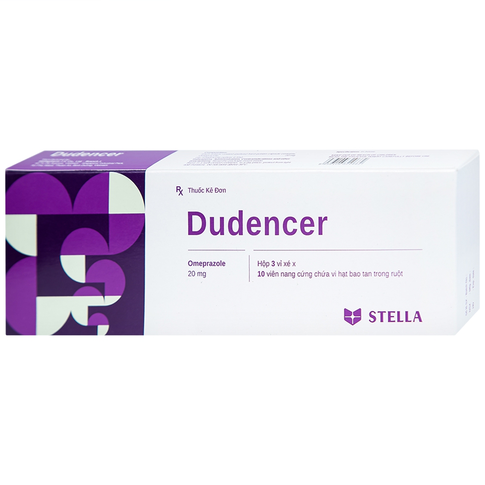 Thuốc Dudencer Stella giảm triệu chứng khó tiêu do acid (3 vỉ x 10 viên)