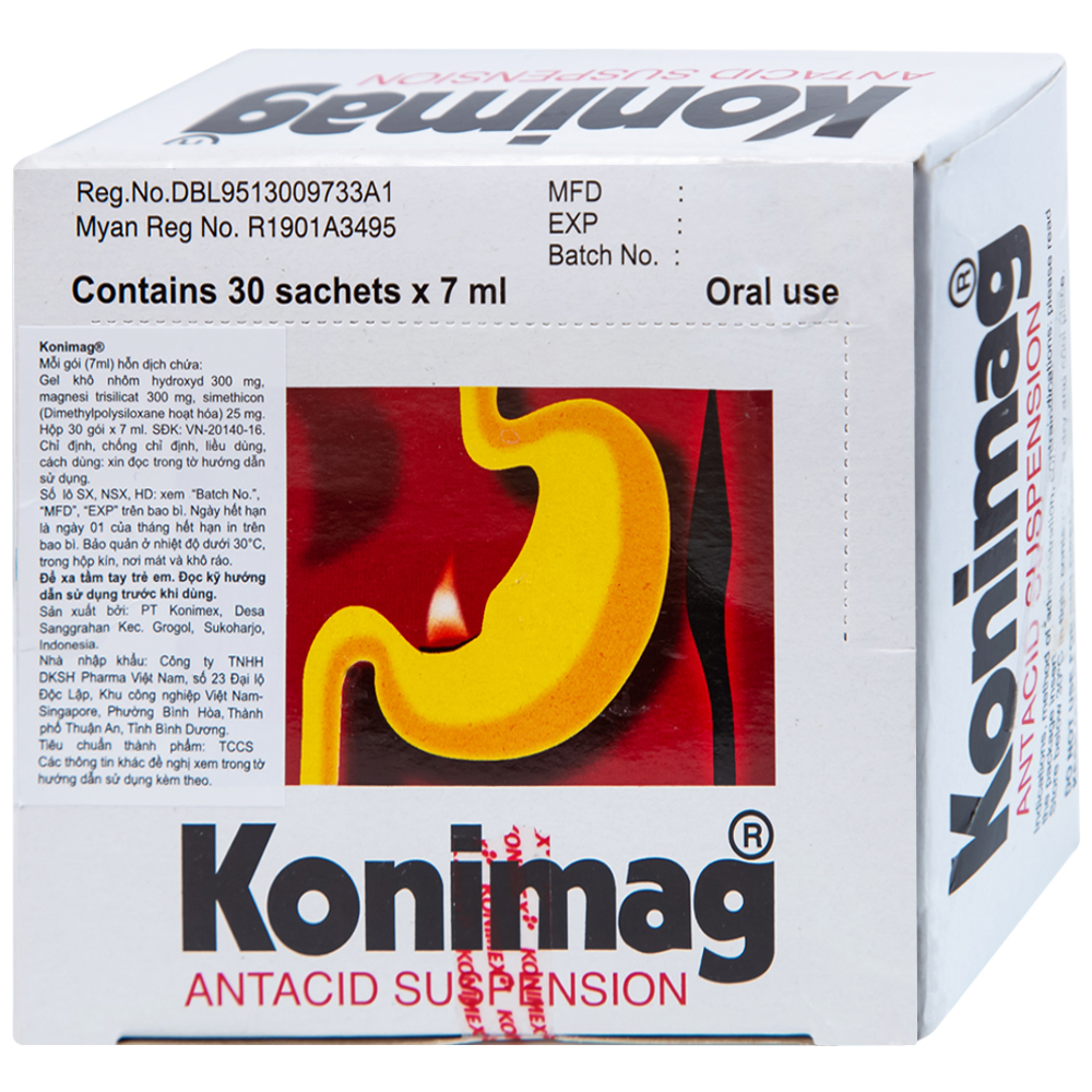 Tác dụng của Magnesi trisilicate trong thuốc Konimag là gì?
