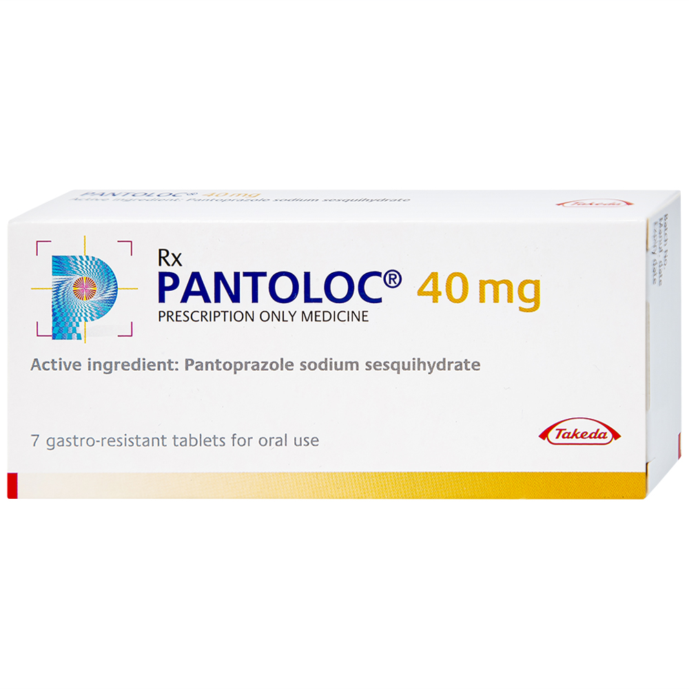 Viên nén Pantoloc 40mg Takeda điều trị viêm thực quản trào ngược (1 vỉ x 7 viên) 