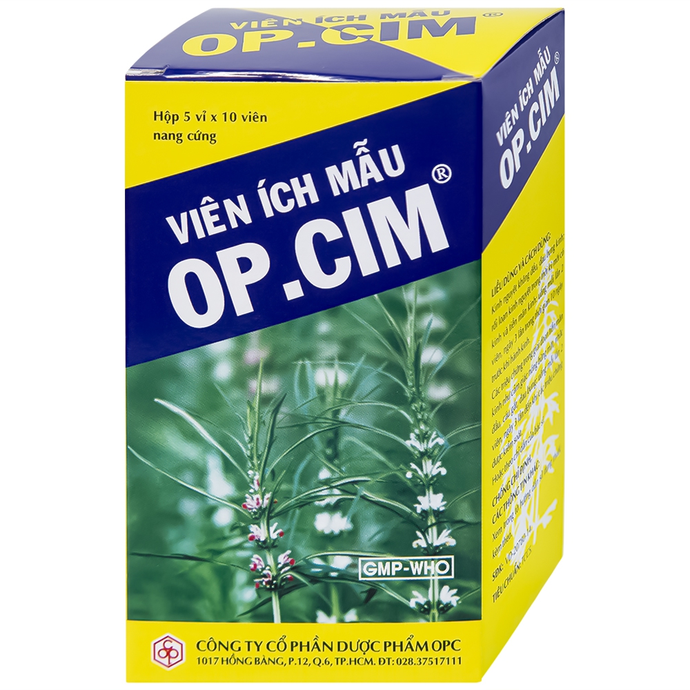 Viên Ích Mẫu OP.CIM OPC hỗ trợ điều trị rối loạn kinh nguyệt (5 vỉ x 10 viên)