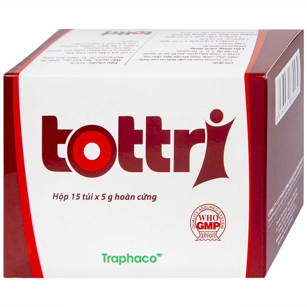 Thuốc Tottri Traphaco điều trị chảy máu khi đại tiện, đau rát (15 túi x 5g)