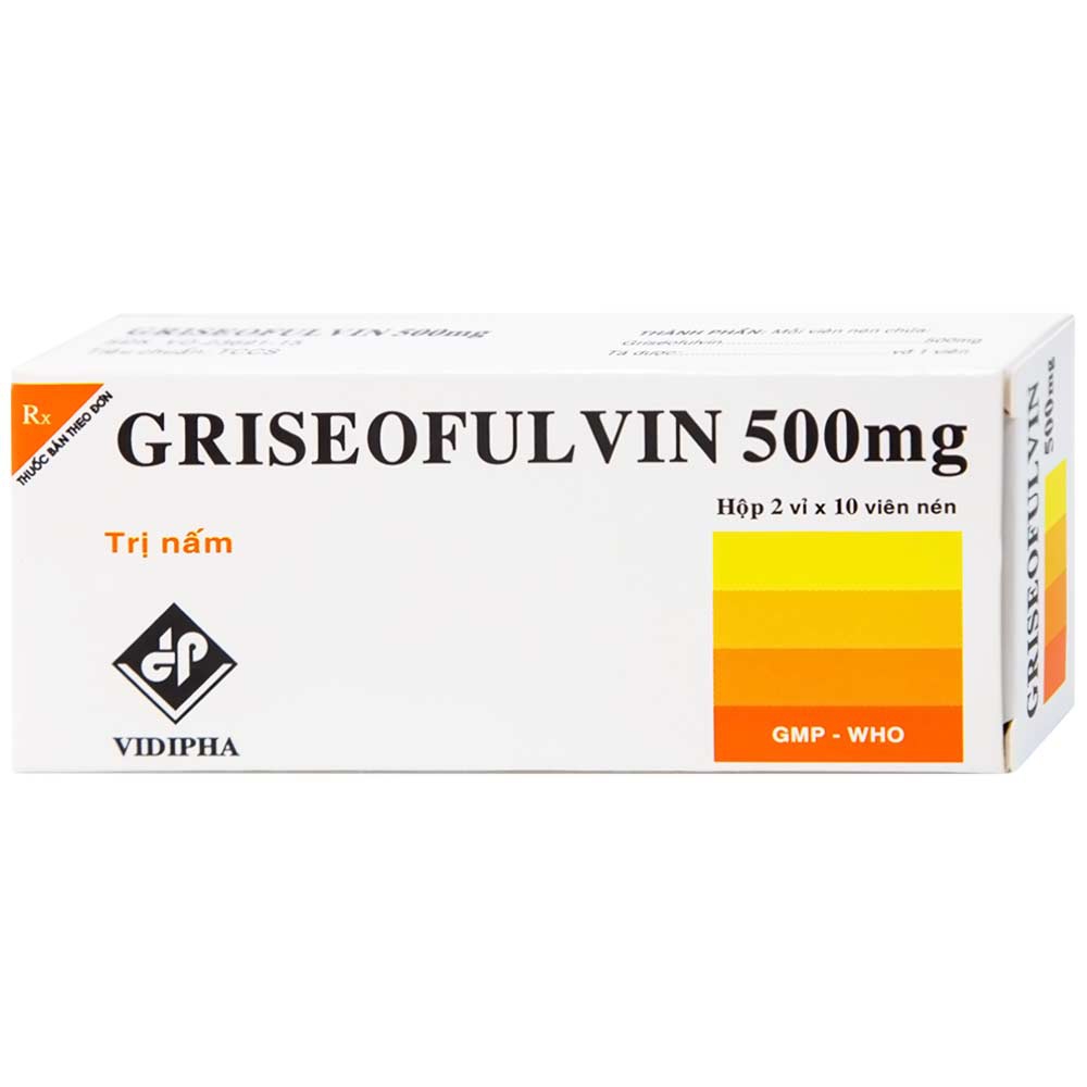 Thuốc Griseofulvin 500mg Trị Nấm Da Tóc