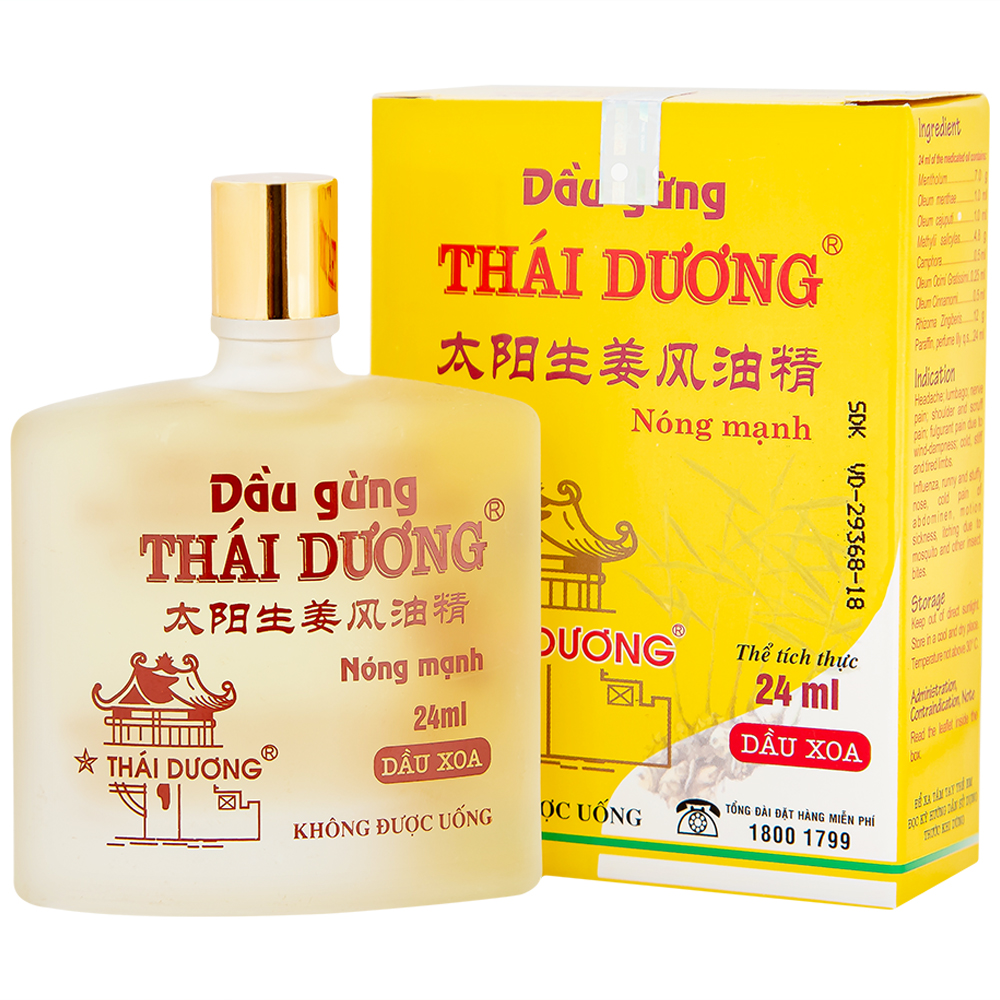 Cách sử dụng dầu gừng Thái Dương 24ml?
