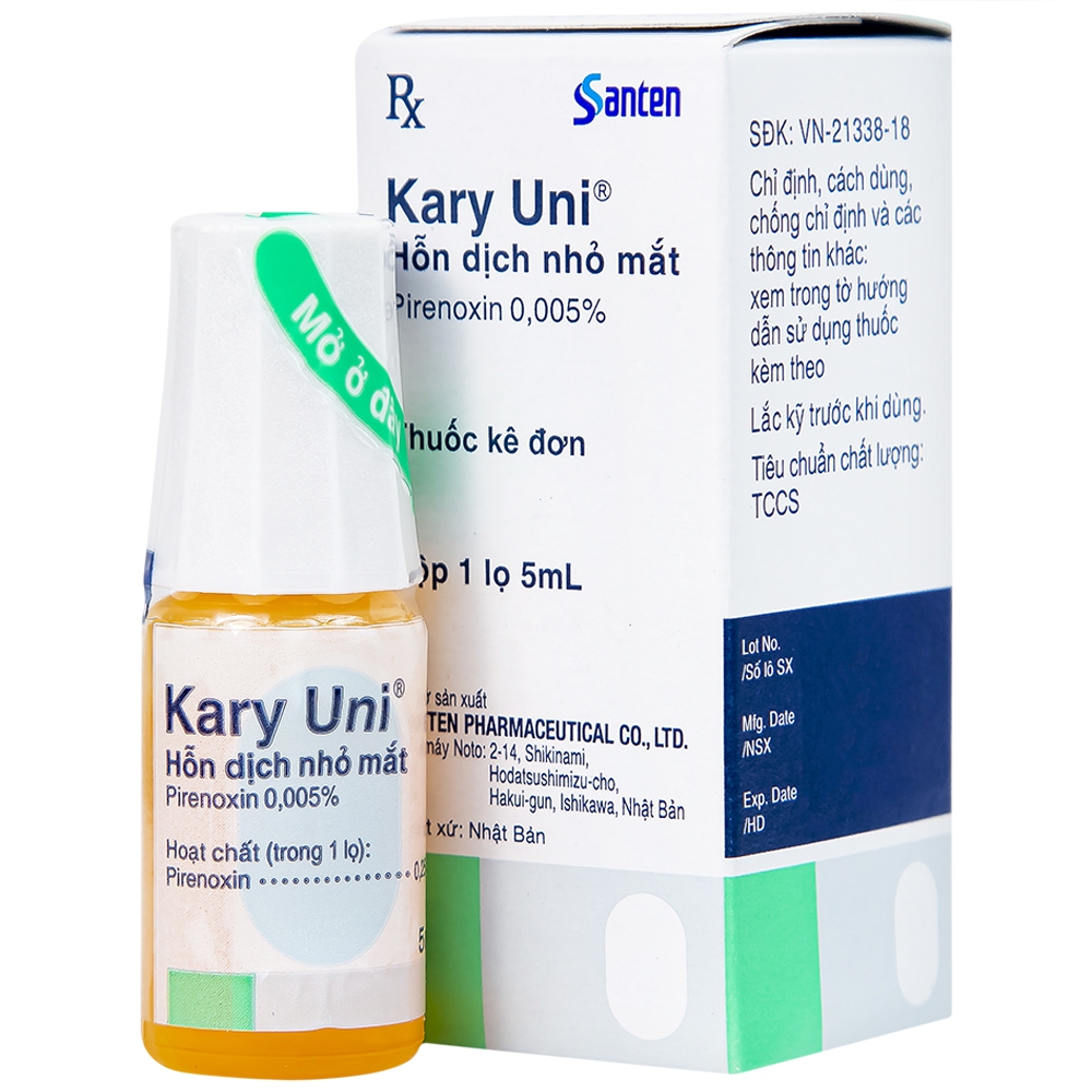 Thuốc nhỏ mắt Kary Uni Santen điều trị đục thủy tinh thể mới phát (5ml)