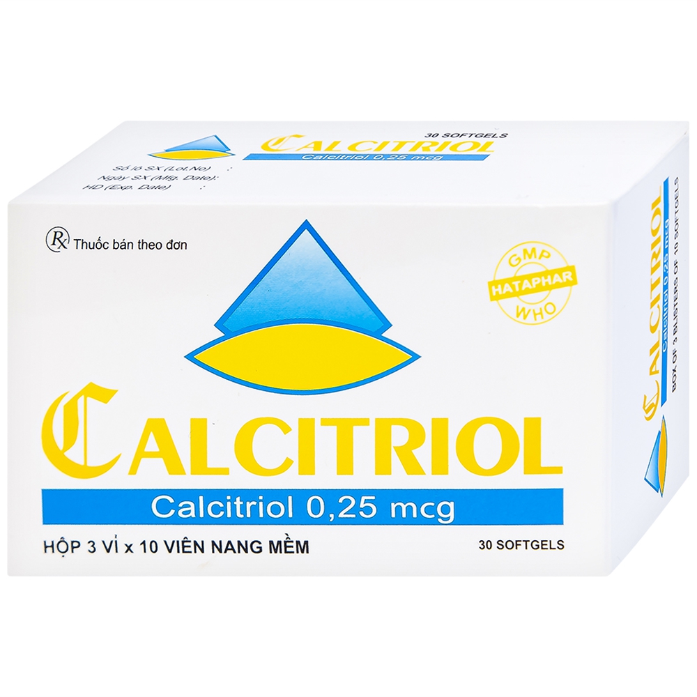 Thuốc Calcitriol Hà Tây điều trị loãng xương (3 vỉ x 10 viên)