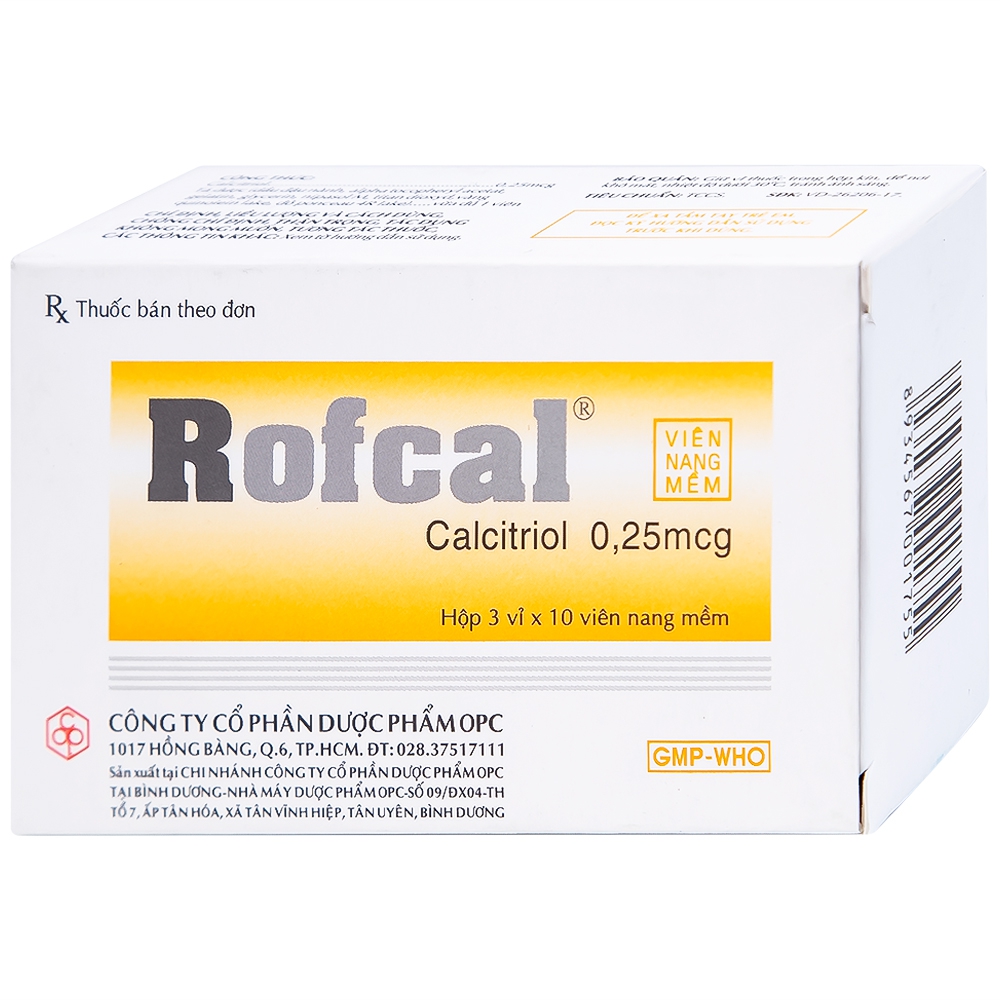 Thuốc Rofcal OPC ngăn ngừa và điều trị loãng xương (3 vỉ x 10 viên)