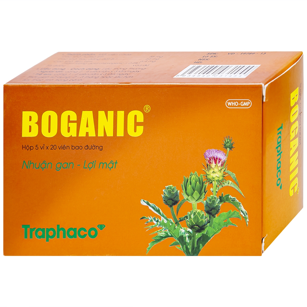 Thuốc Boganic Traphaco bổ gan, hỗ trợ điều trị suy giảm chức năng gan (5 vỉ x 20 viên)