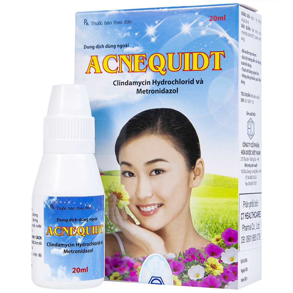 Dung dịch dùng ngoài Acnequidt Hóa Dược điều trị bệnh trứng cá (20ml)