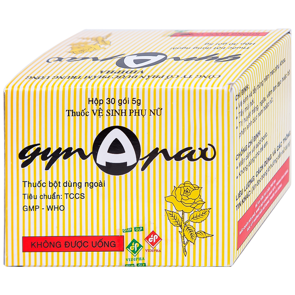 Thuốc vệ sinh phụ nữ Gynapax Vidipha hỗ trợ vệ sinh và tẩy trùng niêm mạc phụ khoa (30 gói x 5g)