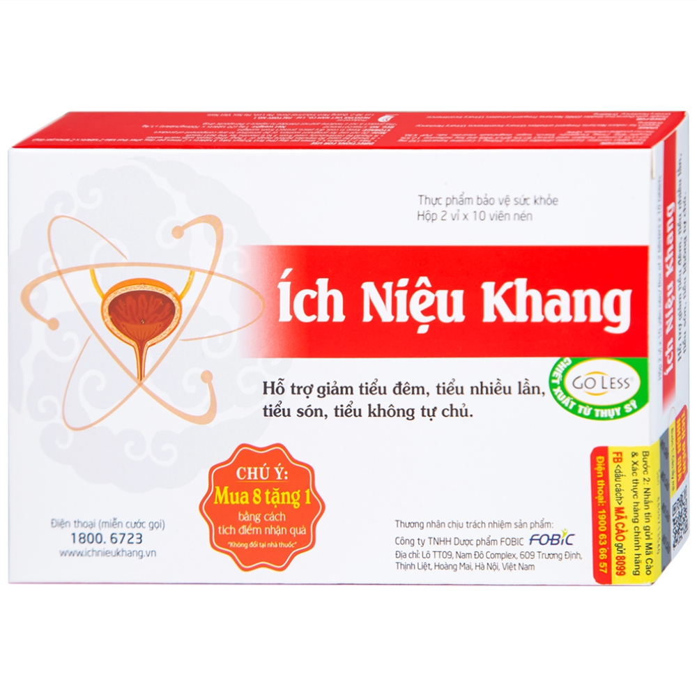 Viên uống Ích Niệu Khang Medistar hỗ trợ giảm tiểu đêm, tiểu nhiều lần (2 vỉ x 10 viên)