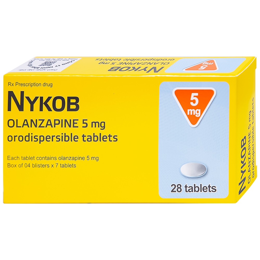 Viên nén Nykob 5mg Genepharm SA điều trị tâm thần phân liệt (4 vỉ x 7 viên)