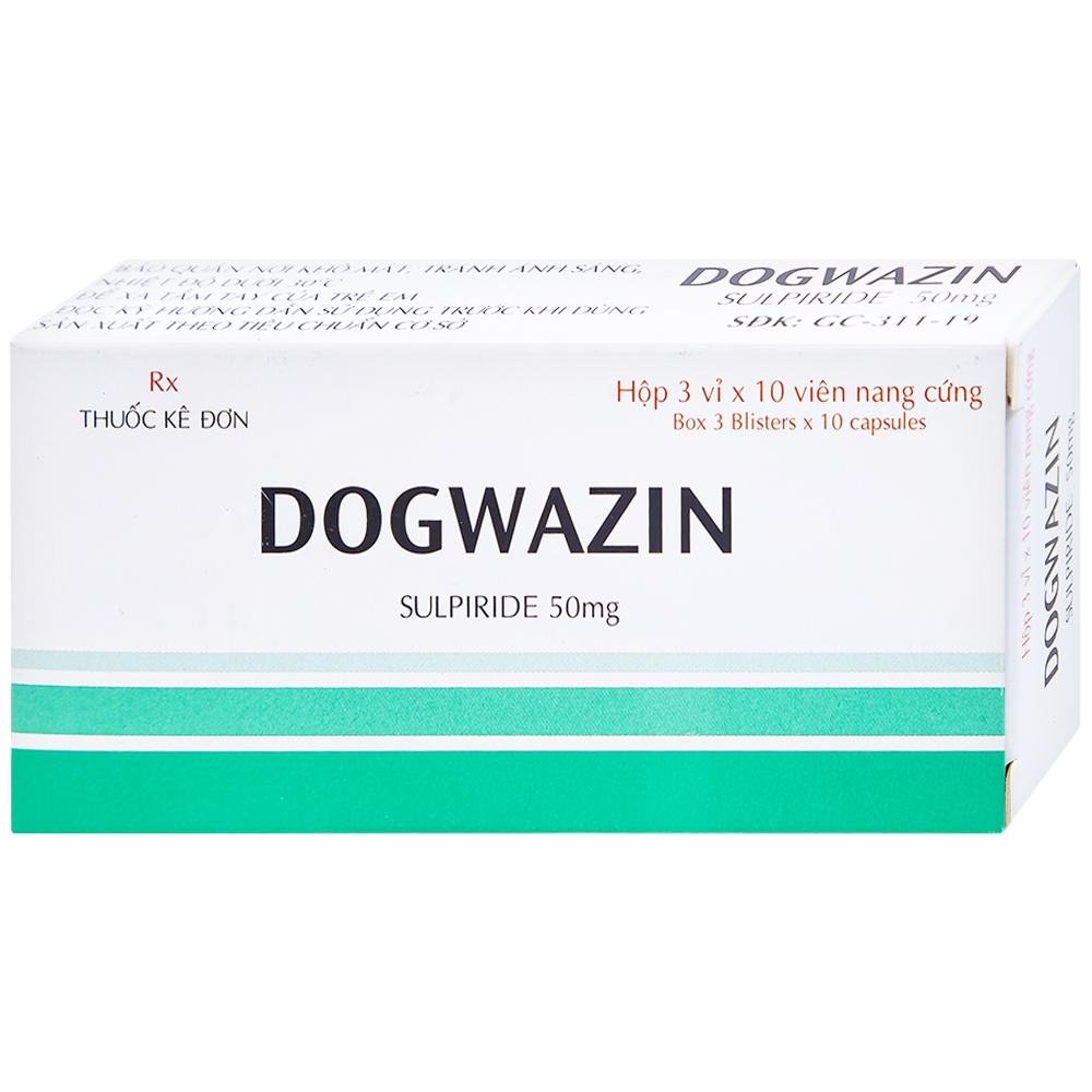 Thuốc Dogwazin Thành Nam điều trị các triệu chứng lo âu, rối loạn hành vi nặng (3 vỉ x 10 viên)