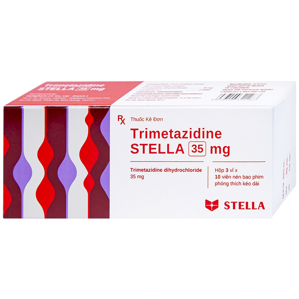 Thuốc Trimetazidine Stella 35mg điều trị đau thắt ngực ổn định (3 vỉ x 10 viên)