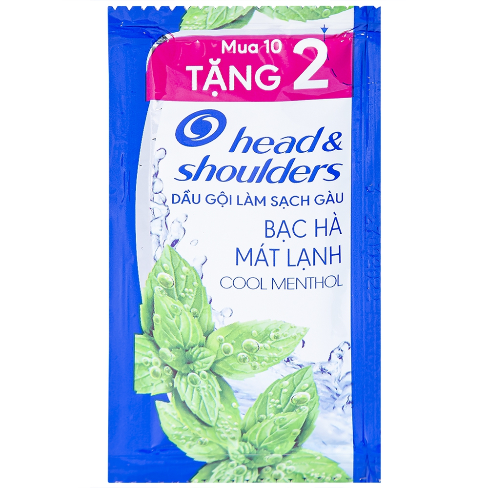 Dầu gội làm sạch gàu dạng dây Head And Shoulders bạc hà mát lạnh (12 gói x 5.7ml)