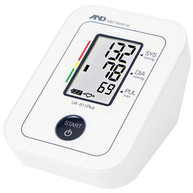 Máy đo huyết áp bắp tay tự động AND UA-611 Plus hỗ trợ đo huyết áp và nhịp tim.jpg