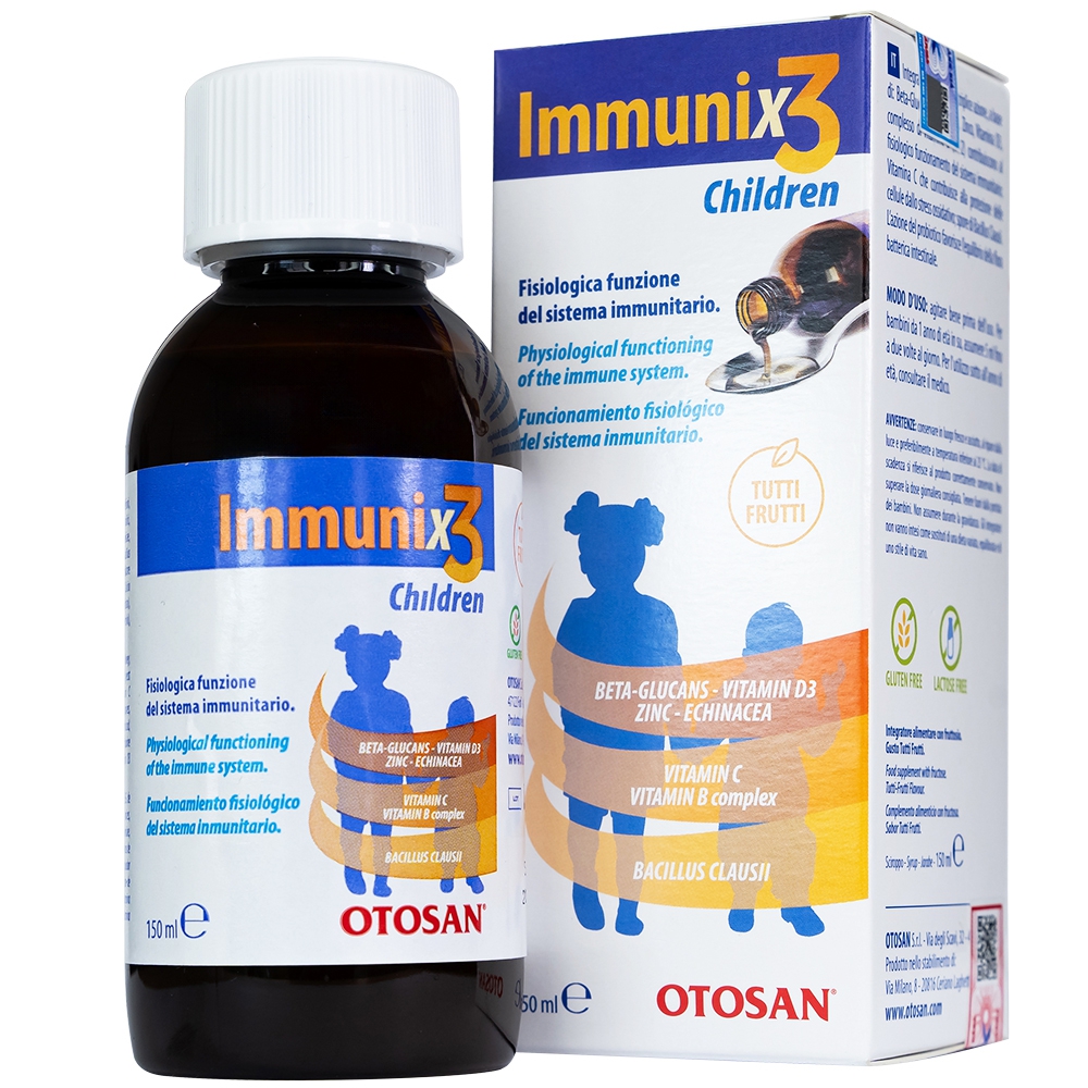 Siro Immunix3 Children 150ml Otosan hỗ trợ tăng cường đề kháng, tăng cường sức khỏe