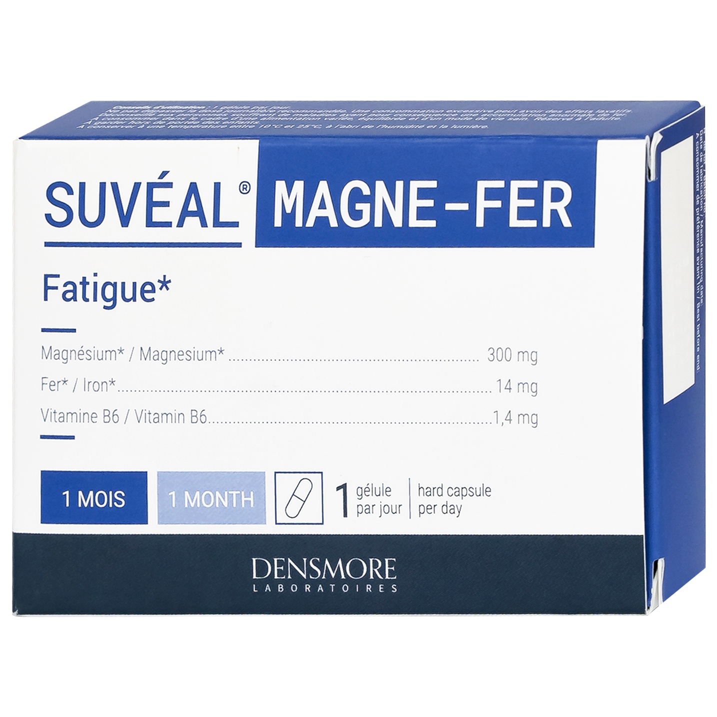 Viên uống Suvéal Magne-Fer Densmore bổ sung magie, vitamin B6 và sắt cho cơ thể (2 vỉ x 15 viên)