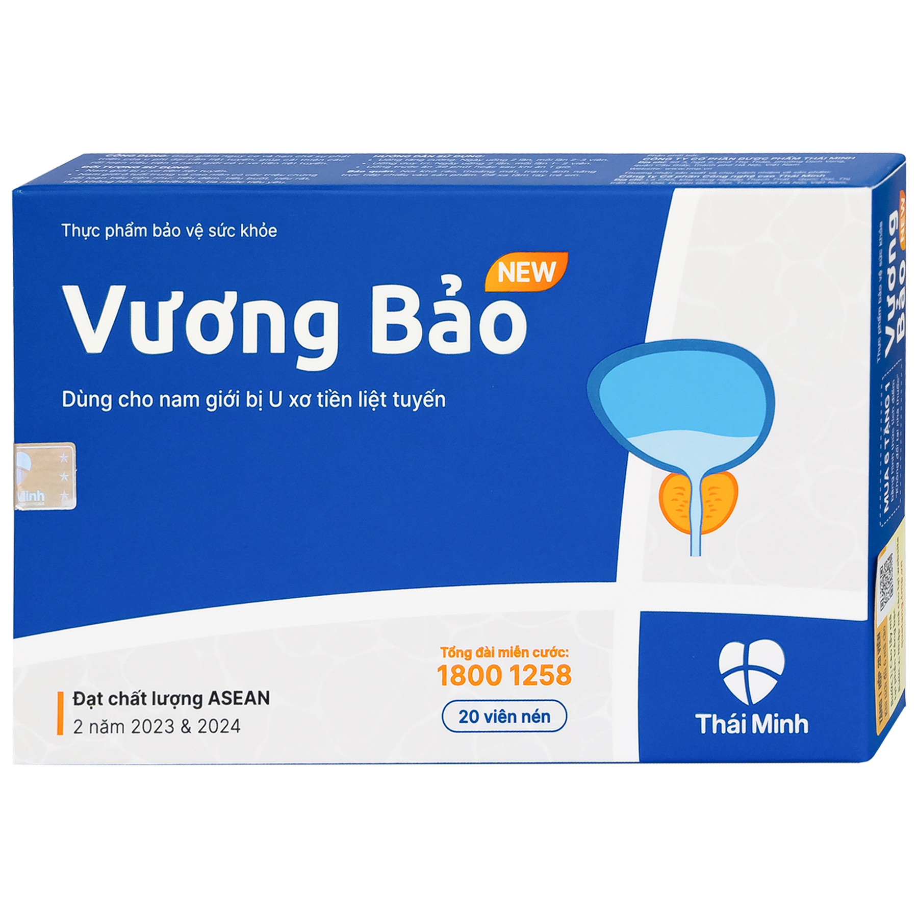 Viên uống Vương Bảo Thái Minh dùng cho nam giới bị u xơ tiền liệt tuyến (2 vỉ x 10 viên)