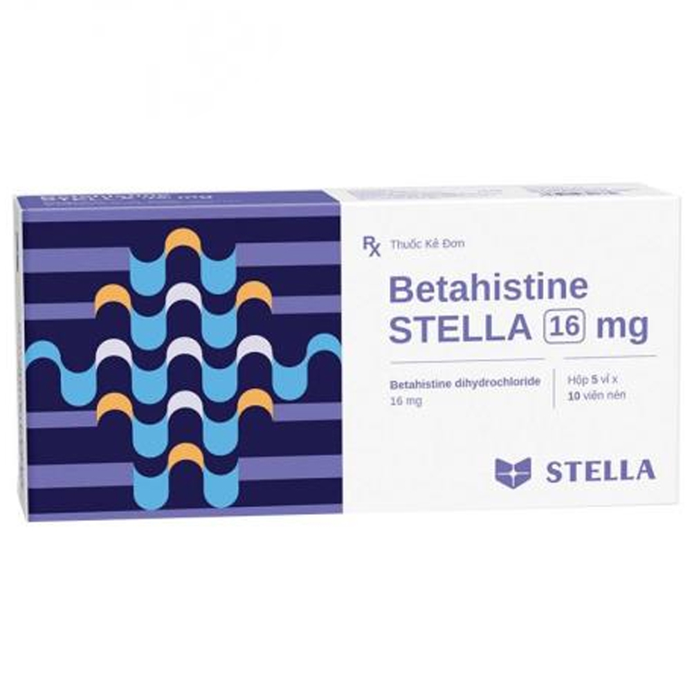 Thuốc Betahistine Stella 16mg điều trị hội chứng Meniere (5 vỉ x 10 viên) 