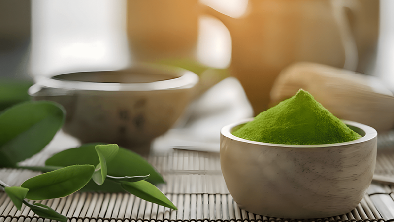 Bột trà xanh là gì? Thành phần các chất và công dụng  1