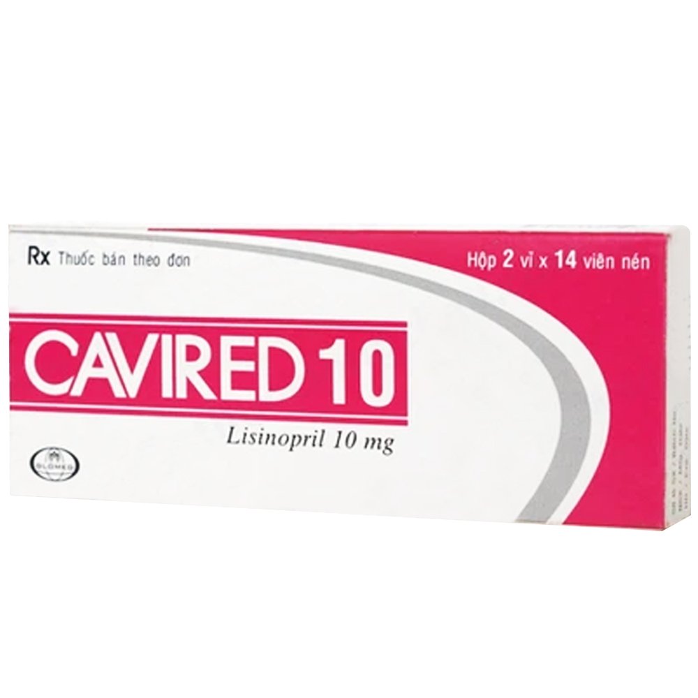 Thuốc Cavired 10 Glomed điều trị tăng huyết áp (2 vỉ x 14 viên)