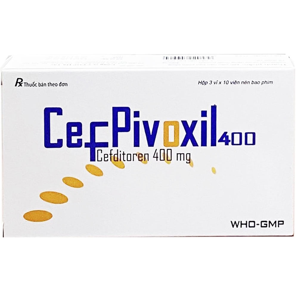 Thuốc CefPivoxil 400 Hà Tây điều trị cơn cấp của viêm phế quản mãn (30 viên)