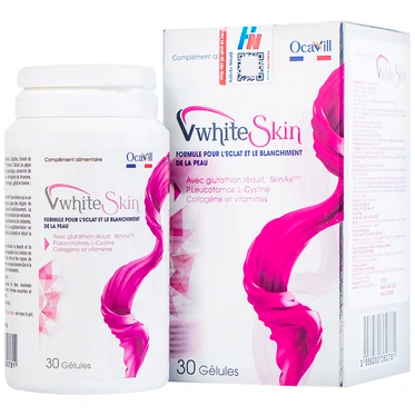 Viên uống VwhiteSkin Ocavill hỗ trợ giảm lão hóa da, tăng độ đàn hồi cho da (30 viên) 1