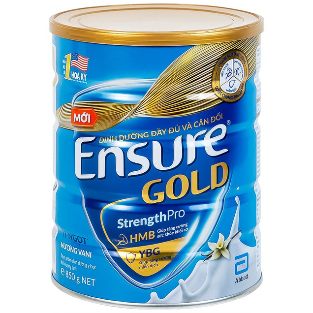 Sữa Abbott Ensure Gold StrengthPro hương Vani ít ngọt phục hồi và tăng cường sức khỏe (850g) 1