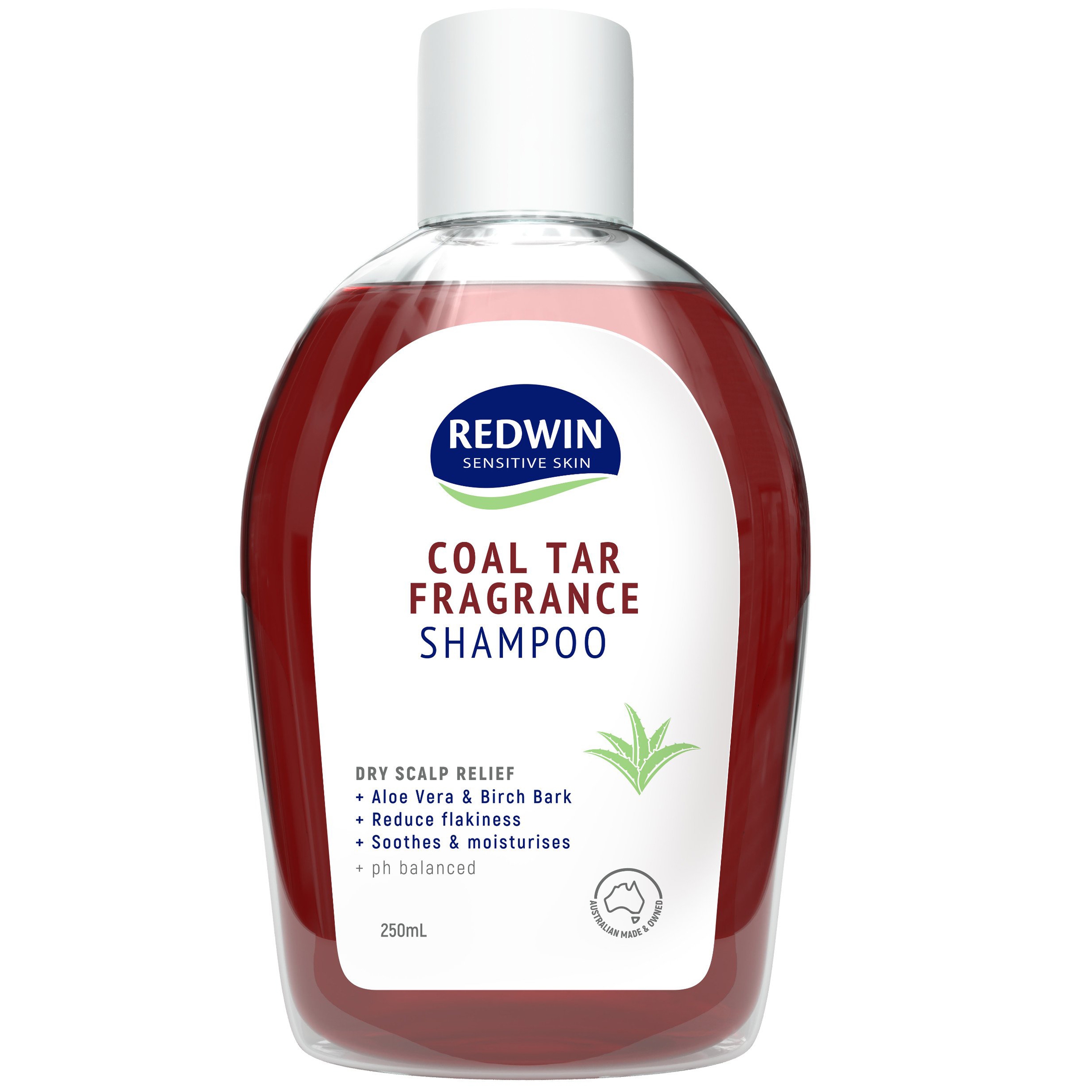 Dầu gội đầu Redwin Coal Tar Fragrance Shampoo 250ml làm sạch, cân bằng độ ẩm, ngăn ngừa gàu