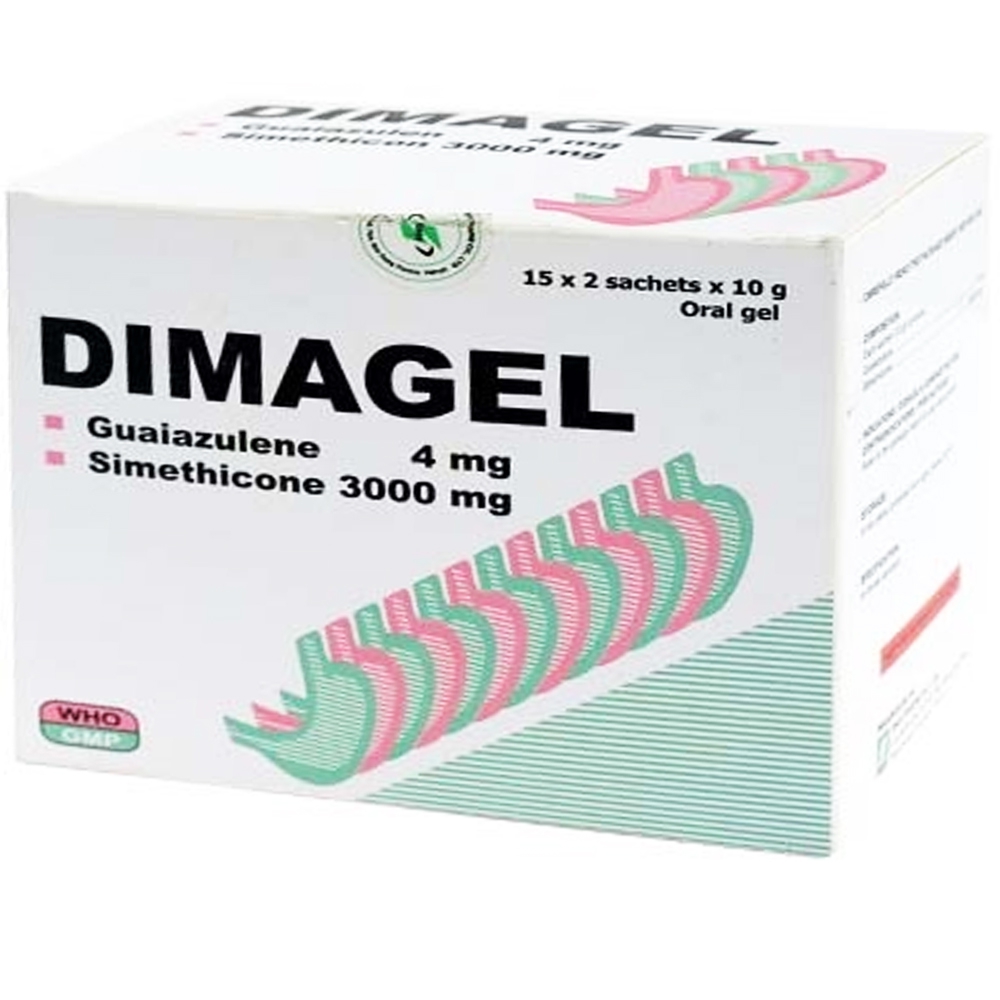 Gel Dimagel Davipharm điều trị triệu chứng đau dạ dày (30 gói x 10g)