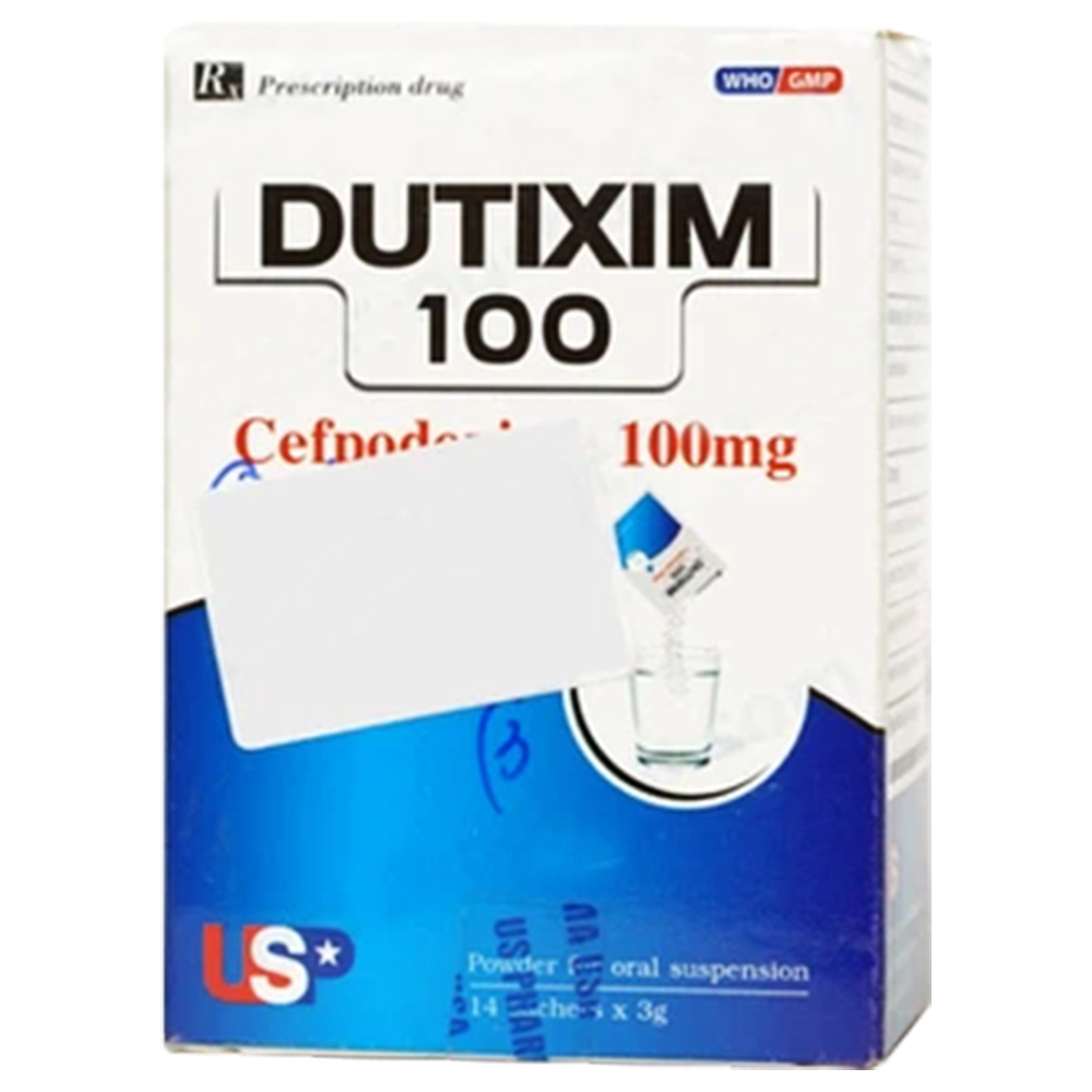 Bột Dutixim 100 US Pharma điều trị nhiễm khuẩn (14 gói)