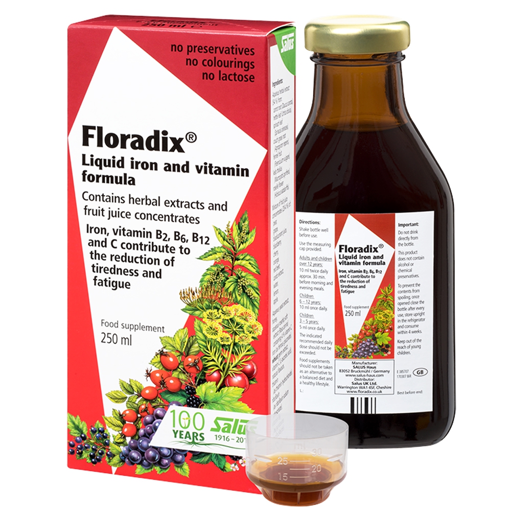 Siro uống Floradix Salus hỗ trợ bổ sung sắt (250ml)