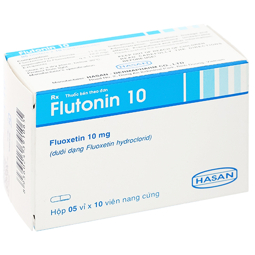 Thuốc Flutonin 10 Hasan điều trị bệnh trầm cảm (5 vỉ x 10 viên)