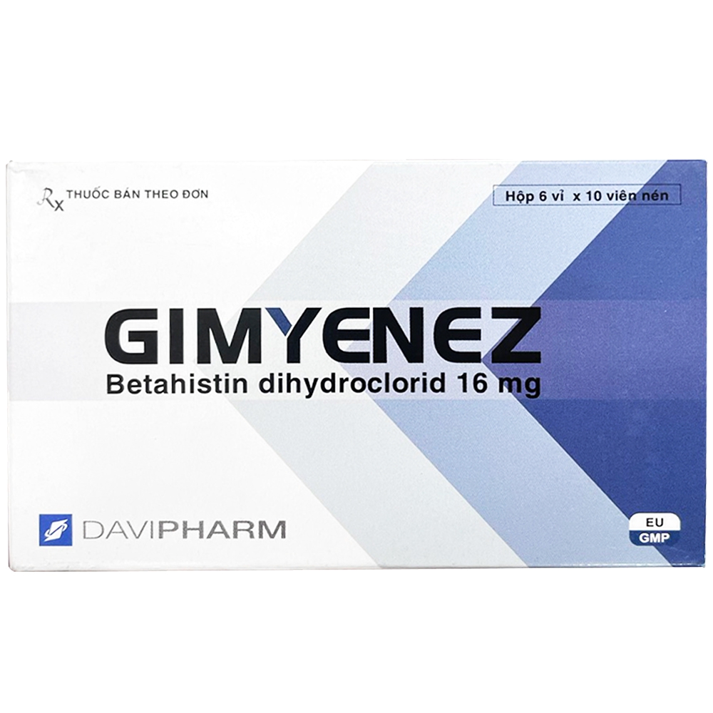 Thuốc Gimyenez 16 Davipharm điều trị hội chứng Menier (6 vỉ x 10 viên)