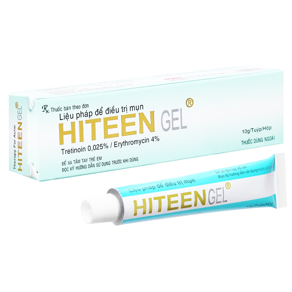 Gel bôi da Hiteen Phil điều trị mụn trứng cá dạng vi u nang hoặc kèm viêm, mụn trứng cá mủ sần (10g)