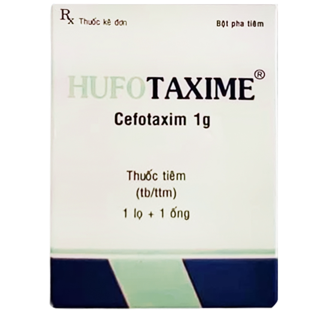 Thuốc tiêm Hufotaxime Cefotaxime 1g Phil điều trị nhiễm trùng (1 lọ x 1 ống)