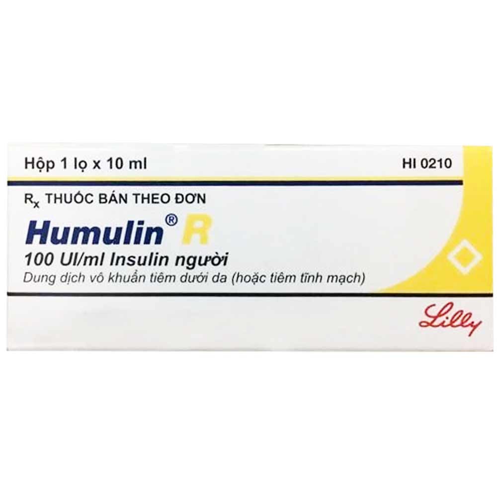 Thuốc tiêm Humulin R 100UI/ml điều trị bệnh đái tháo đường (10ml)