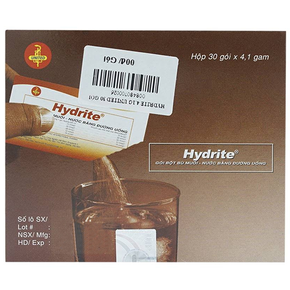 Bột bù muối nước bằng đường uống Hydrite điều trị mất nước do tiêu chảy (30 gói x 4.1g)