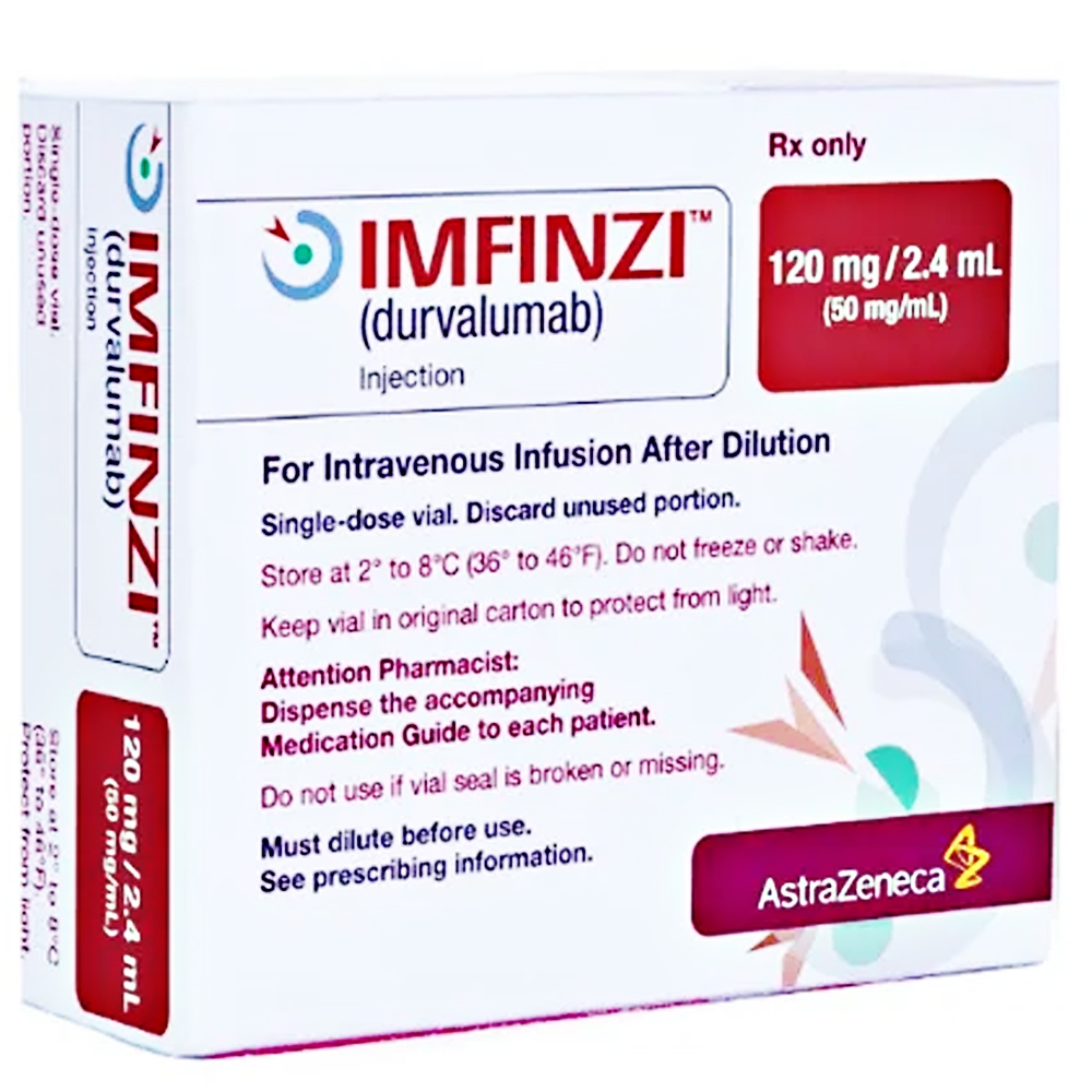 Thuốc Imfinzi INJ 120mg/2,4ml AstraZeneca điều trị ung thư biểu mô đường niệu, ung thư phổi (2.4ml)