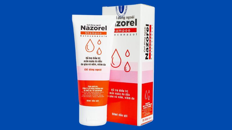 Khắc phục nấm da đầu với dầu gội Nazorel Shampoo Ciclopirox Olamine 3