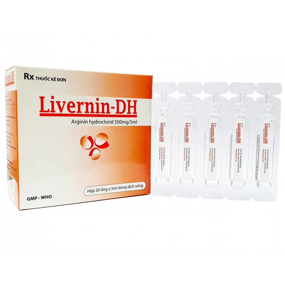 Dung dịch uống Livernin-DH 500mg/5ml Hà Tây hỗ trợ điều trị bệnh gan, rối loạn tiêu hóa (20 ống x 5ml)