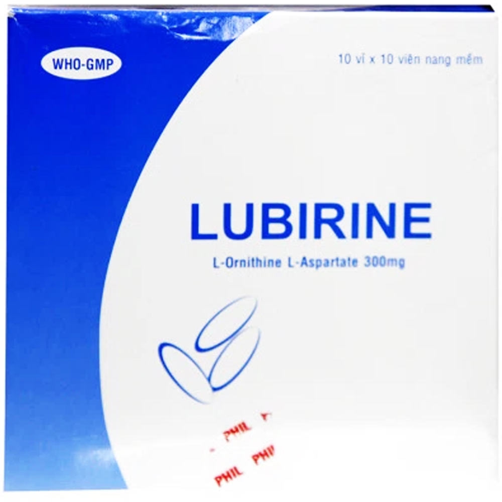 Thuốc Lubirine Interpharma điều trị bệnh tăng amoni huyết, xơ gan (10 vỉ x 10 viên)