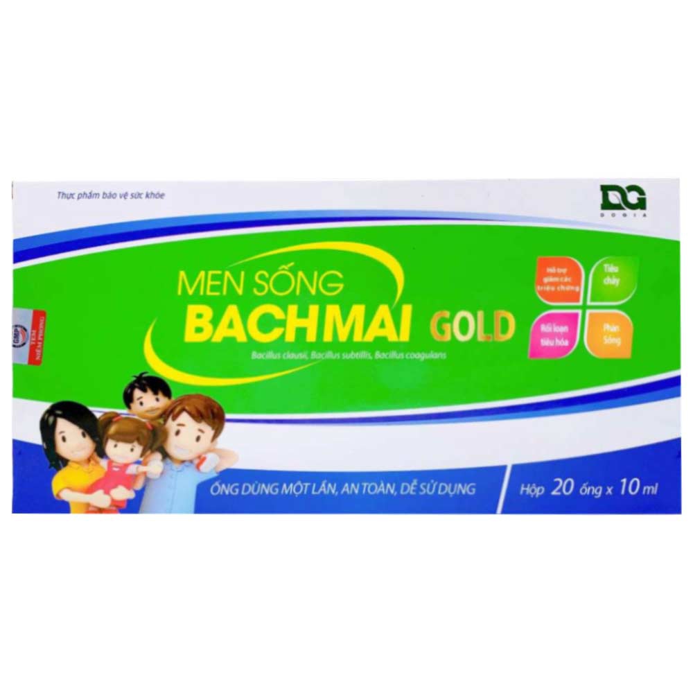 Men Sống Bạch Mai Gold giúp cân bằng hệ khuẩn ruột (20 ống x 10ml)