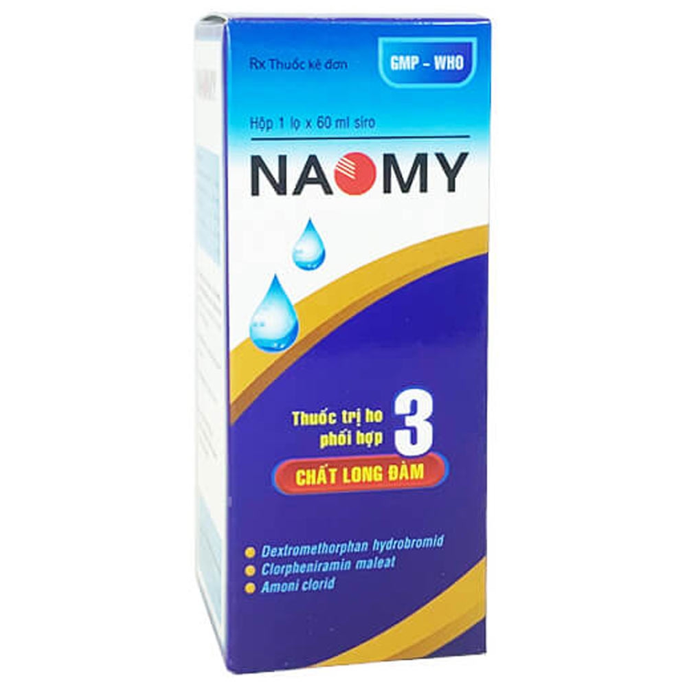 Siro Naomy TW3 điều trị ho do cảm lạnh, cảm cúm, ho khan, ho dị ứng, sổ mũi, nghẹt mũi (120ml)