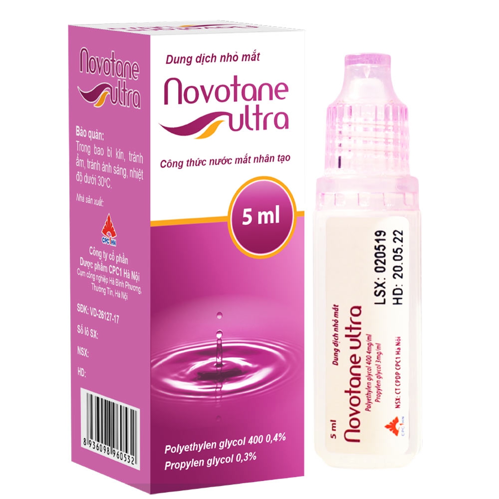 Thuốc Novotane Ultra CPC1 làm dịu mắt, giảm tình trạng đau rát và kích ứng mắt (5ml)