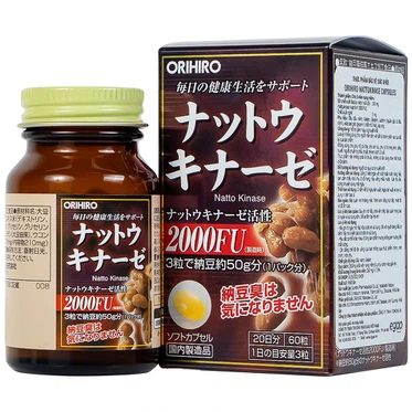 Viên nang Orihiro Nattokinase hỗ trợ giảm nguy cơ huyết khối (60 viên) 1